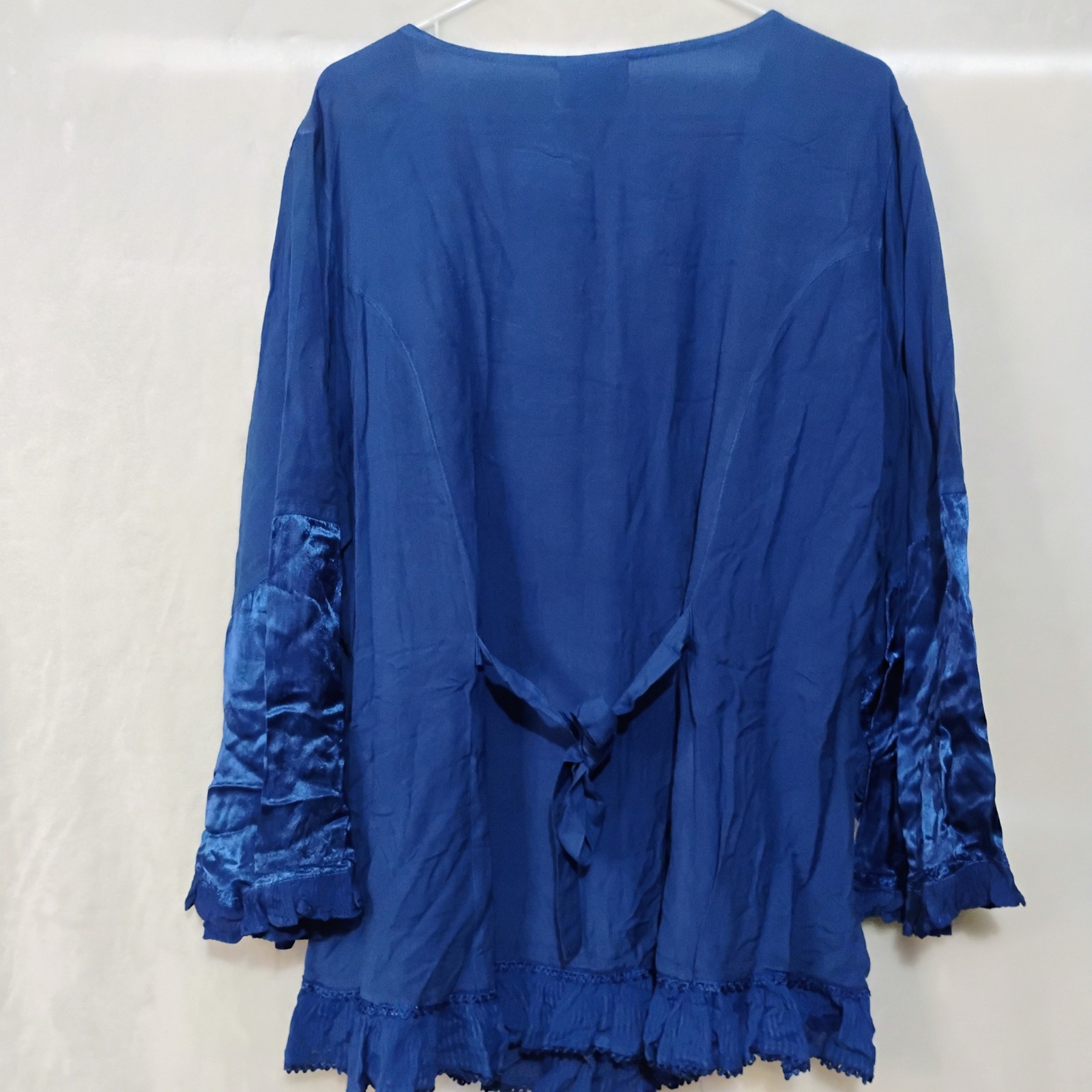 Holy Clothing Nwt Blue Embroidered Tunic Blouse 2x Renaissance Whimsigoth Fairy — image 2 of 8